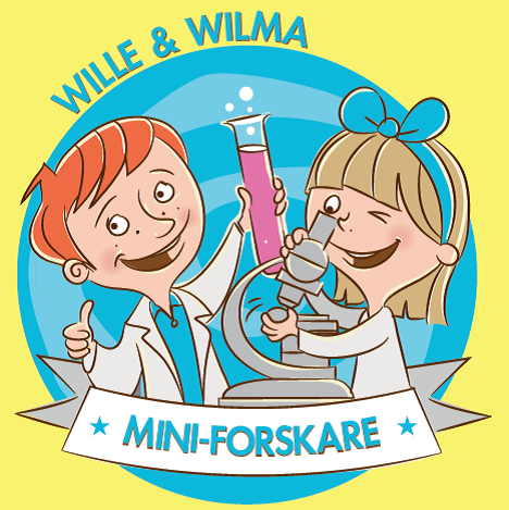 Wille och Wilma. Tecknad bild.