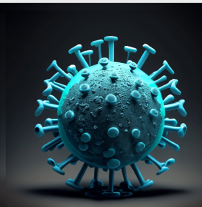 AI-genererad bild på Corona virus genom Adobe express. Bild.
