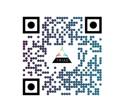 TRAID-logga i en QR-kod. Bild.